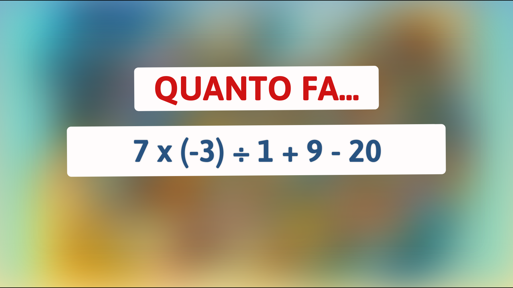 Solo l'1% delle persone riesce a risolvere questo enigma matematico in meno di 10 secondi! Sei tra i geni che possono farlo?"